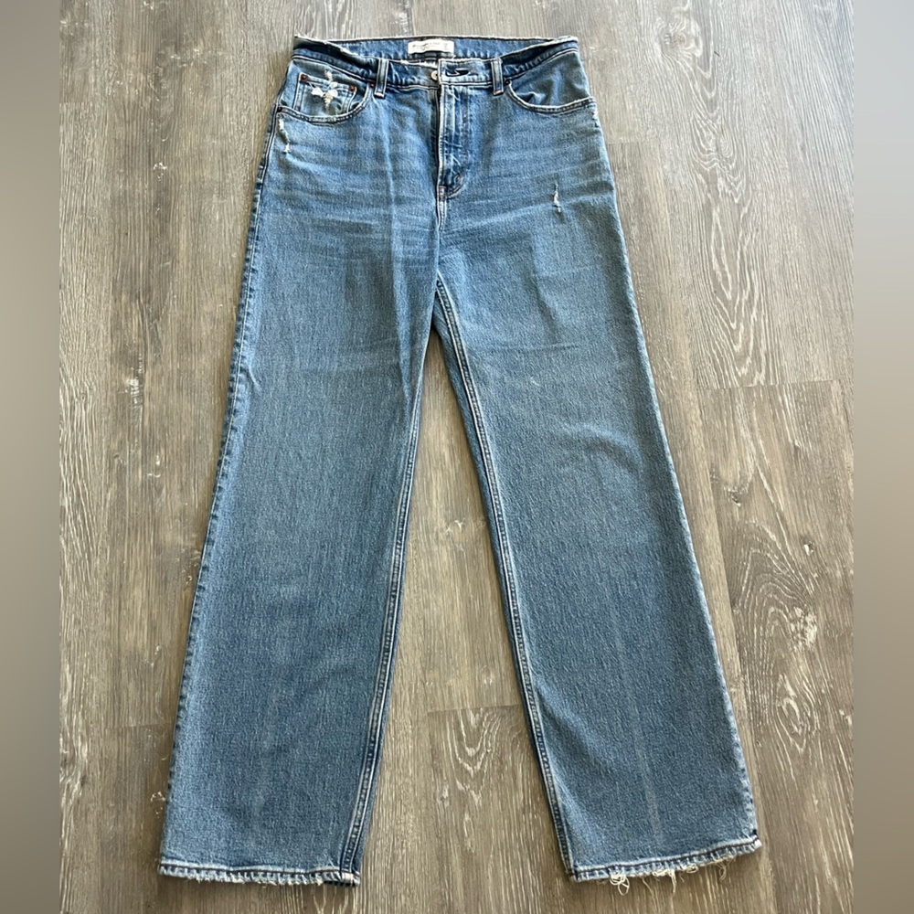 Abercrombie & Fitch Classic Straight-Leg Blue Jeans 29/8 MID RISE